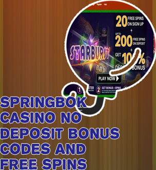 Springbok casino no deposit bonus codes